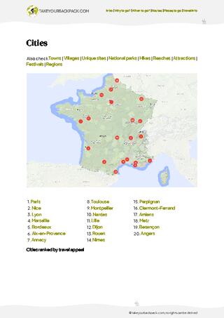 example page 4 from our offline Travel Guide for France