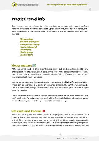 example page 5 from our offline Travel Guide for Gambia
