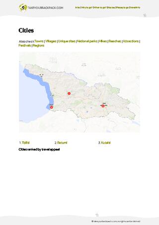 example page 4 from our offline Travel Guide for Georgia