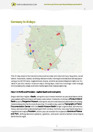 example page 2 from our offline Travel Guide for Germany