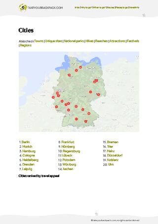 example page 4 from our offline Travel Guide for Germany