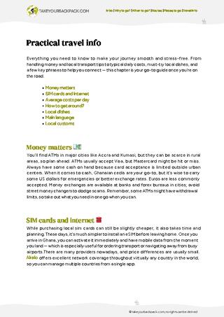 example page 5 from our offline Travel Guide for Ghana