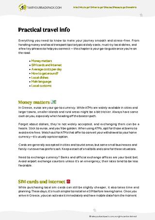 example page 5 from our offline Travel Guide for Greece