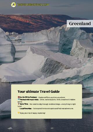 example page 0 from our offline Travel Guide for Greenland
