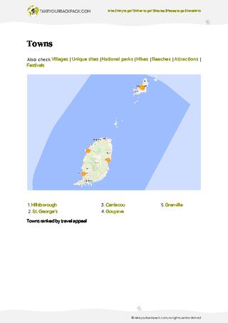 example page 4 from our offline Travel Guide for Grenada