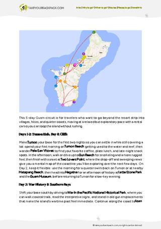 example page 2 from our offline Travel Guide for Guam