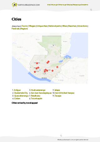 example page 4 from our offline Travel Guide for Guatemala