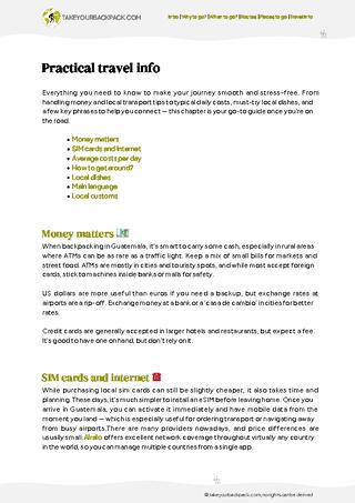 example page 5 from our offline Travel Guide for Guatemala