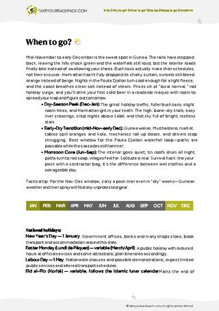 example page 1 from our offline Travel Guide for Guinea
