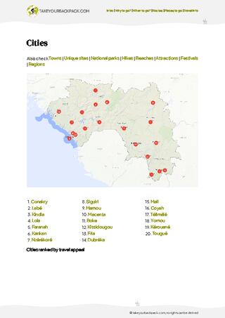 example page 4 from our offline Travel Guide for Guinea
