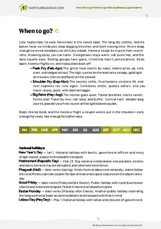example page 1 from our offline Travel Guide for Guyana