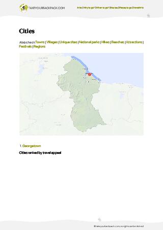 example page 4 from our offline Travel Guide for Guyana