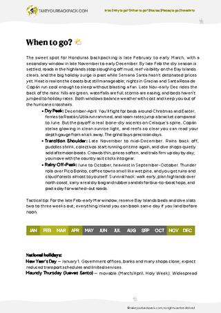 example page 1 from our offline Travel Guide for Honduras