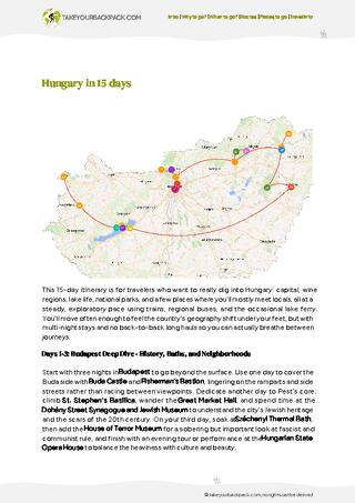 example page 2 from our offline Travel Guide for Hungary