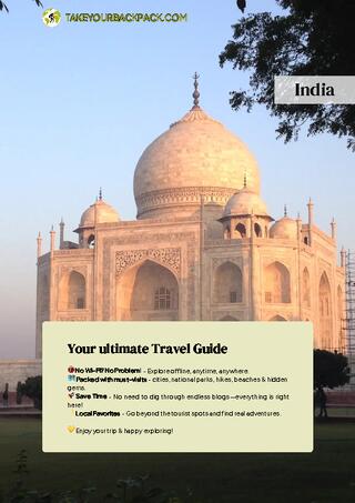 example page 0 from our offline Travel Guide for India