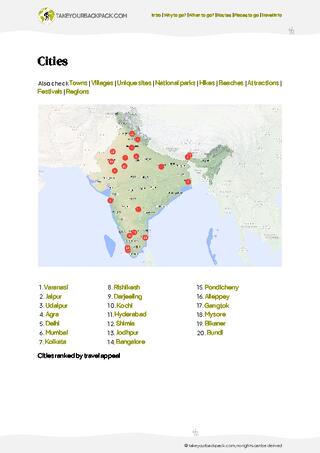 example page 4 from our offline Travel Guide for India
