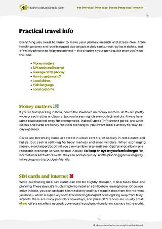 example page 5 from our offline Travel Guide for India