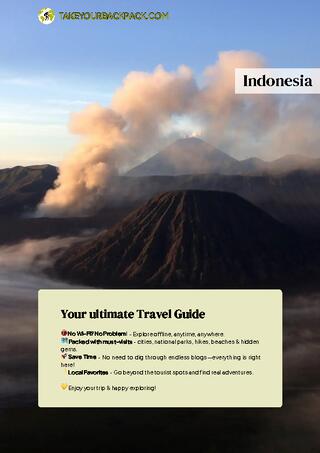 example page 0 from our offline Travel Guide for Indonesia