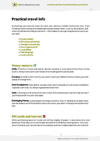 example page 5 from our offline Travel Guide for Ireland