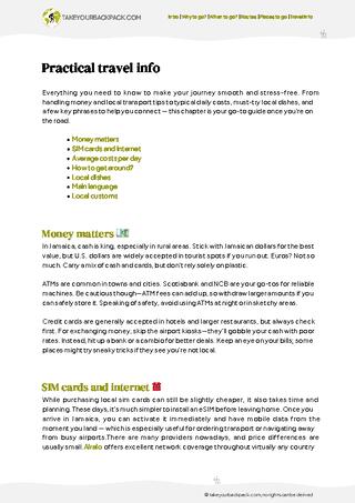 example page 5 from our offline Travel Guide for Jamaica