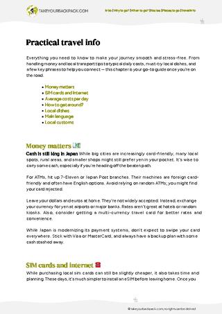 example page 5 from our offline Travel Guide for Japan