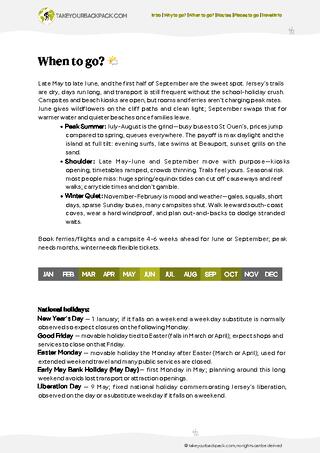 example page 1 from our offline Travel Guide for Jersey