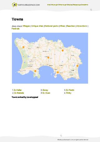 example page 4 from our offline Travel Guide for Jersey