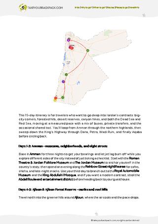 example page 2 from our offline Travel Guide for Jordan