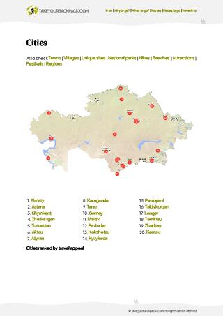 example page 4 from our offline Travel Guide for Kazakhstan