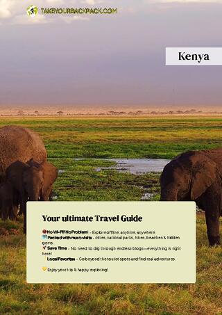 example page 0 from our offline Travel Guide for Kenya