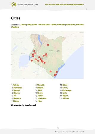 example page 4 from our offline Travel Guide for Kenya