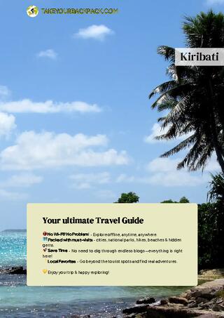 example page 0 from our offline Travel Guide for Kiribati