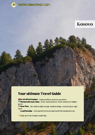 example page 0 from our offline Travel Guide for Kosovo