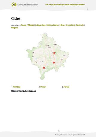 example page 4 from our offline Travel Guide for Kosovo
