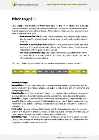 example page 1 from our offline Travel Guide for Kuwait