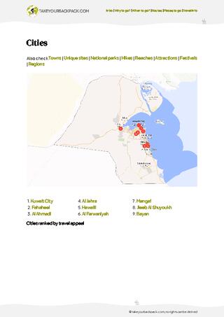 example page 4 from our offline Travel Guide for Kuwait