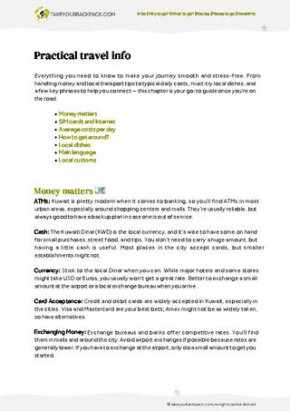 example page 5 from our offline Travel Guide for Kuwait