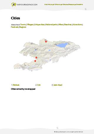 example page 4 from our offline Travel Guide for Kyrgyzstan