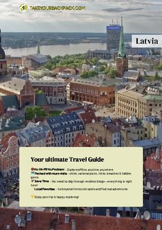 example page 0 from our offline Travel Guide for Latvia