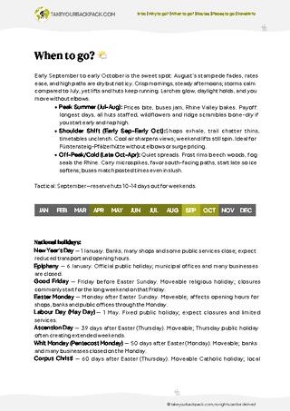 example page 1 from our offline Travel Guide for Liechtenstein