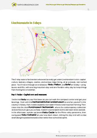 example page 2 from our offline Travel Guide for Liechtenstein