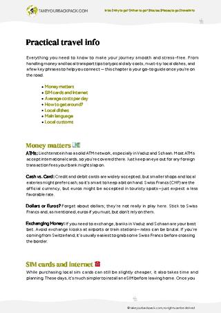 example page 5 from our offline Travel Guide for Liechtenstein