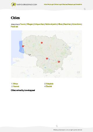 example page 4 from our offline Travel Guide for Lithuania