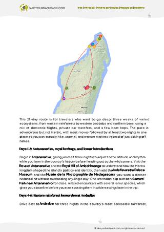 example page 2 from our offline Travel Guide for Madagascar