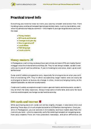 example page 5 from our offline Travel Guide for Madagascar