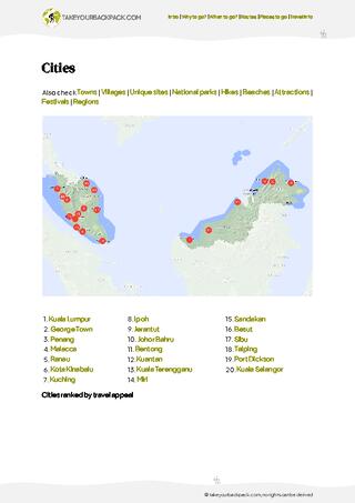 example page 4 from our offline Travel Guide for Malaysia