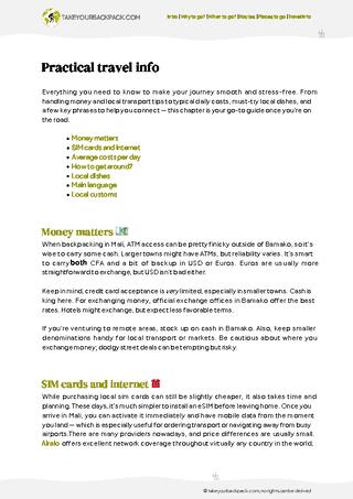 example page 5 from our offline Travel Guide for Mali