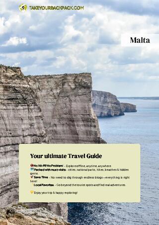 example page 0 from our offline Travel Guide for Malta