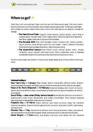 example page 1 from our offline Travel Guide for Malta