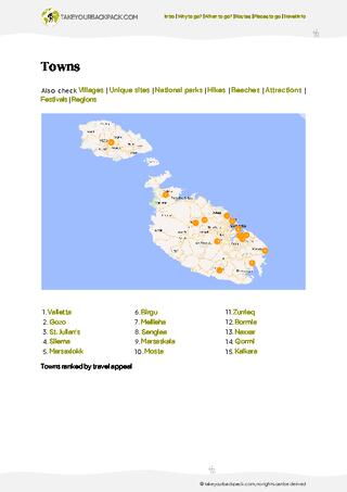 example page 4 from our offline Travel Guide for Malta